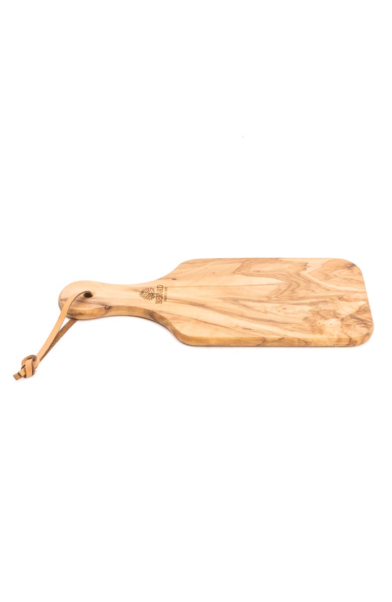 Berard Olivewood Handcrafted 11-Inch Cutting Board with Handle, Main, color, Brown