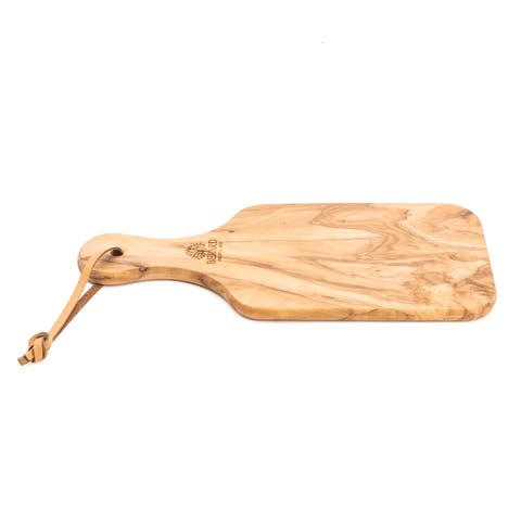 Olivewood Handcrafted 11-Inch Cutting Board with Handle
