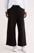 Eileen Fisher Organic Cotton French Terry Crop Wide Leg Pants