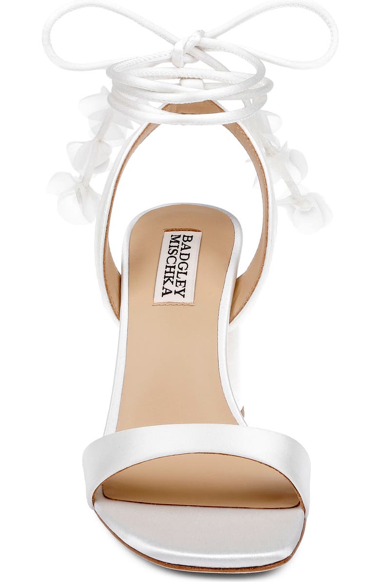 Badgley Mischka Collection Westminster Ankle Wrap Sandal, Alternate, color, White Satin
