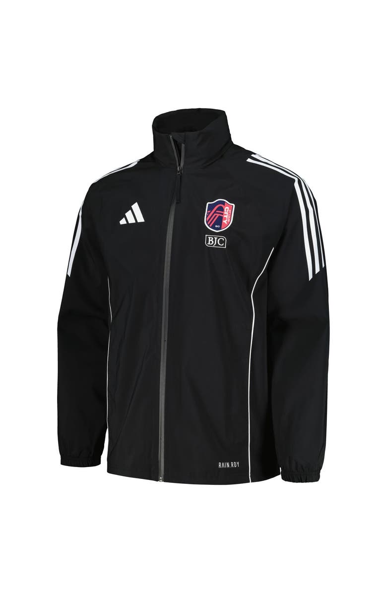adidas Men's adidas Black St. Louis City SC Tiro 24 Full-Zip Hoodie Rain Jacket, Alternate, color, Black