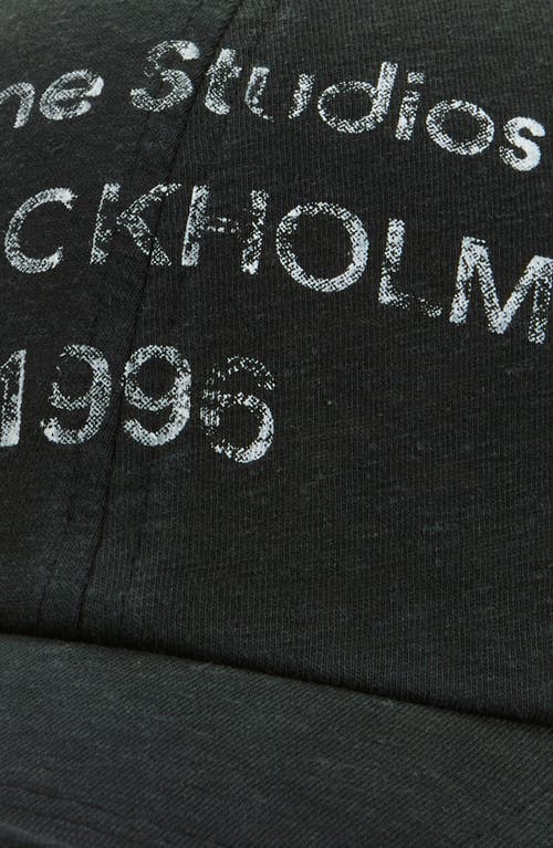 ACNE STUDIOS ACNE STUDIOS LOGO STAMP COTTON TWILL BASEBALL CAP