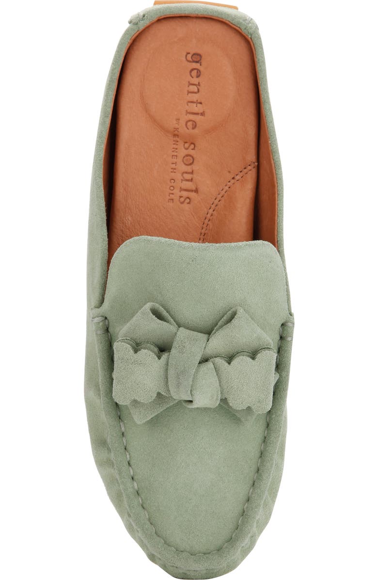 Gentle Souls Signature Mina Bow Driving Mule, Alternate, color, Basil