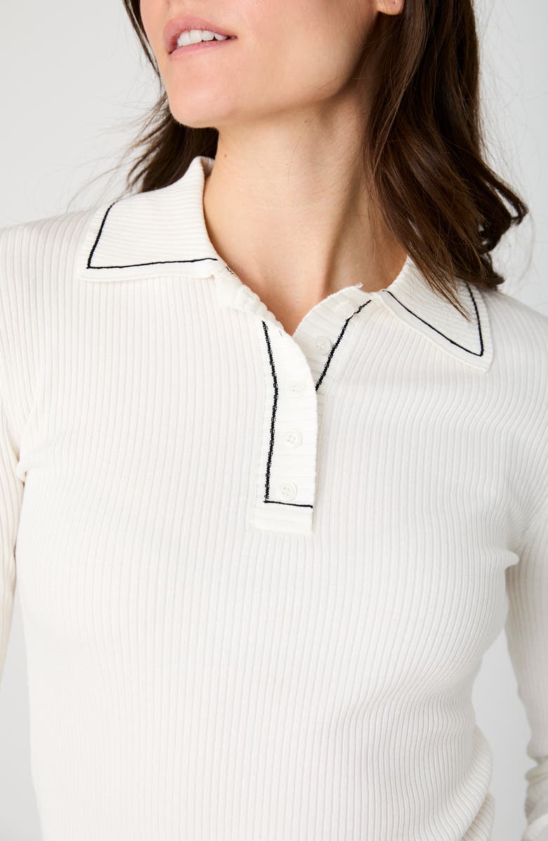 French Connection Alonzo Rib Polo, Alternate, color, Classic Cream