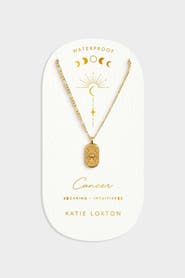 Katie Loxton 'Cancer' Waterproof Gold Zodiac Necklace