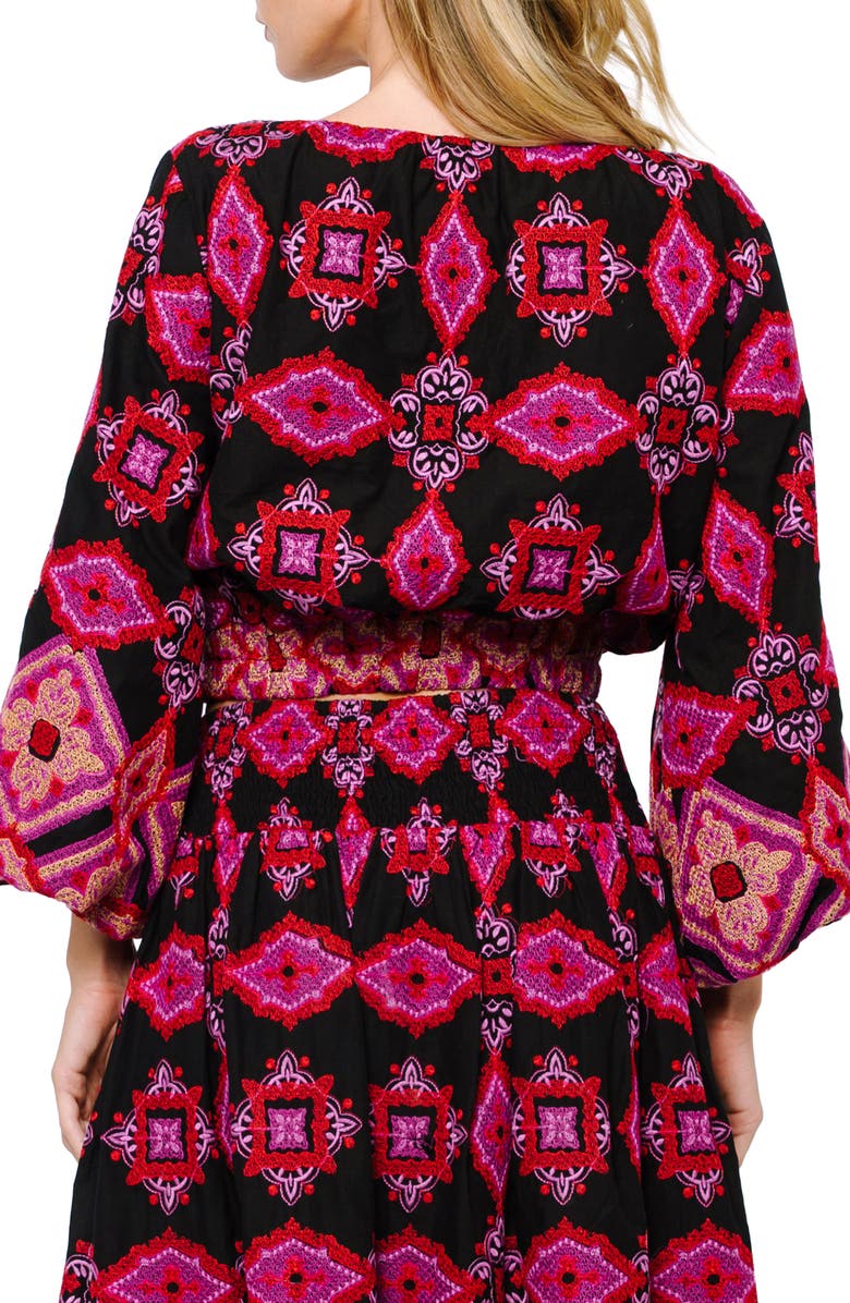 CIEBON Marbel Cotton Top, Alternate, color, Magenta Multi