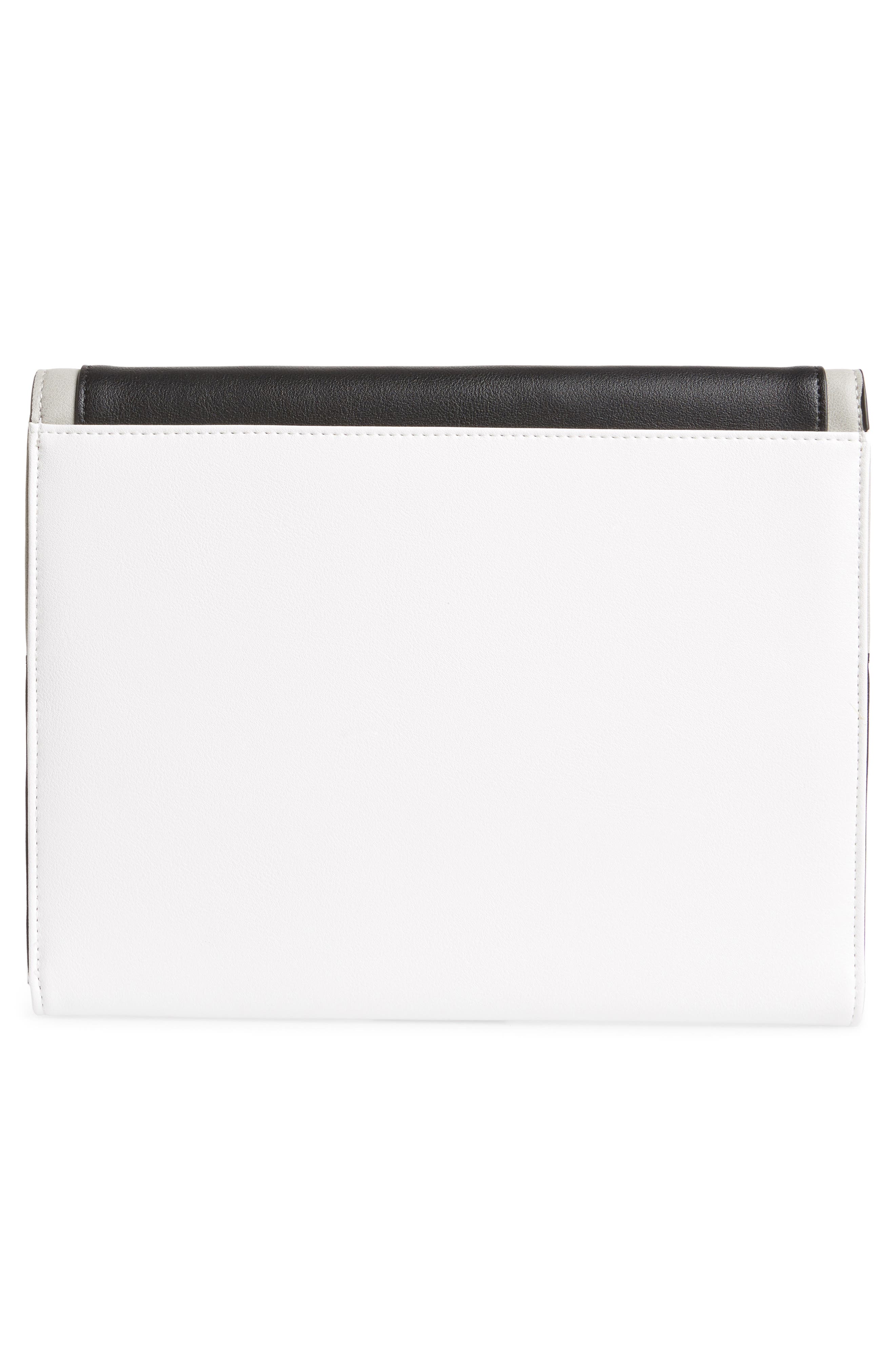 Colorblock Faux Leather Envelope Clutch, Alternate, color, YELLOW MULTI