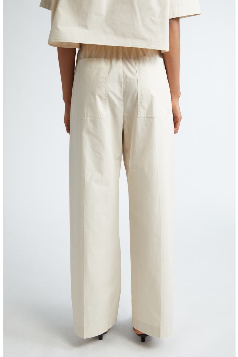 Organic Cotton Poplin Drawstring Pants, Alternate, color, STONE
