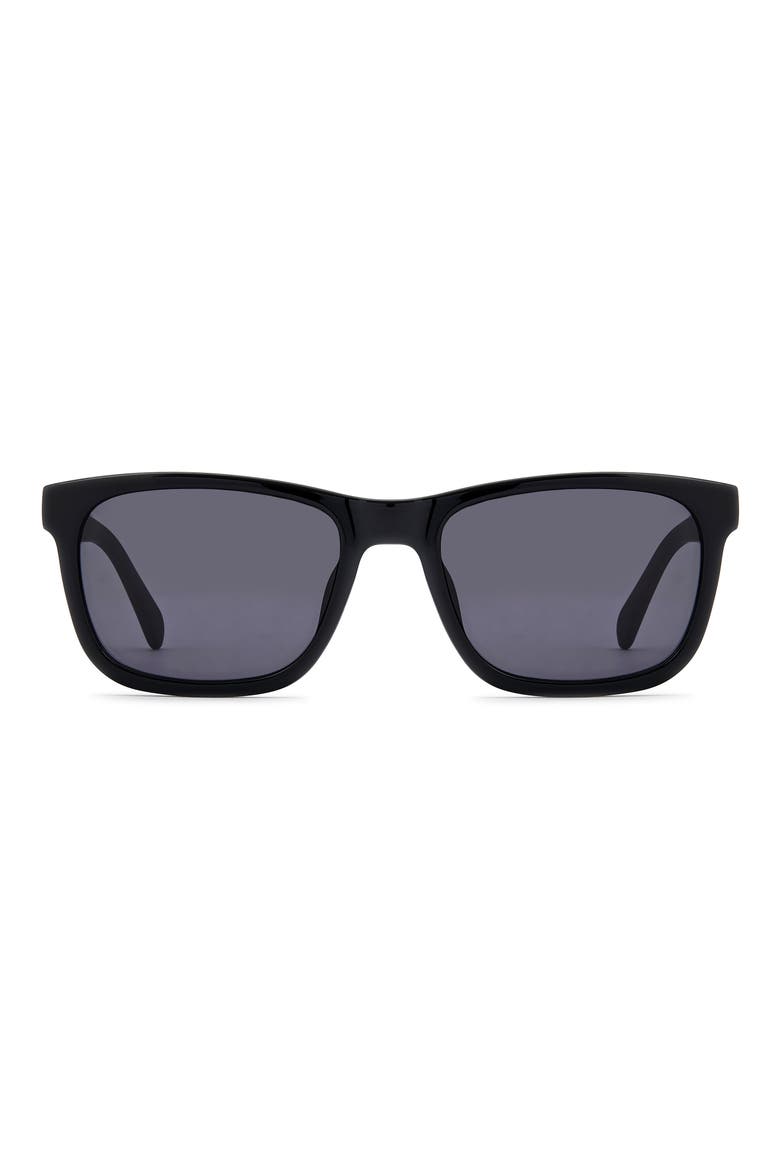 56mm Rectangular Sunglasses, Main, color, BLACK/ GREY
