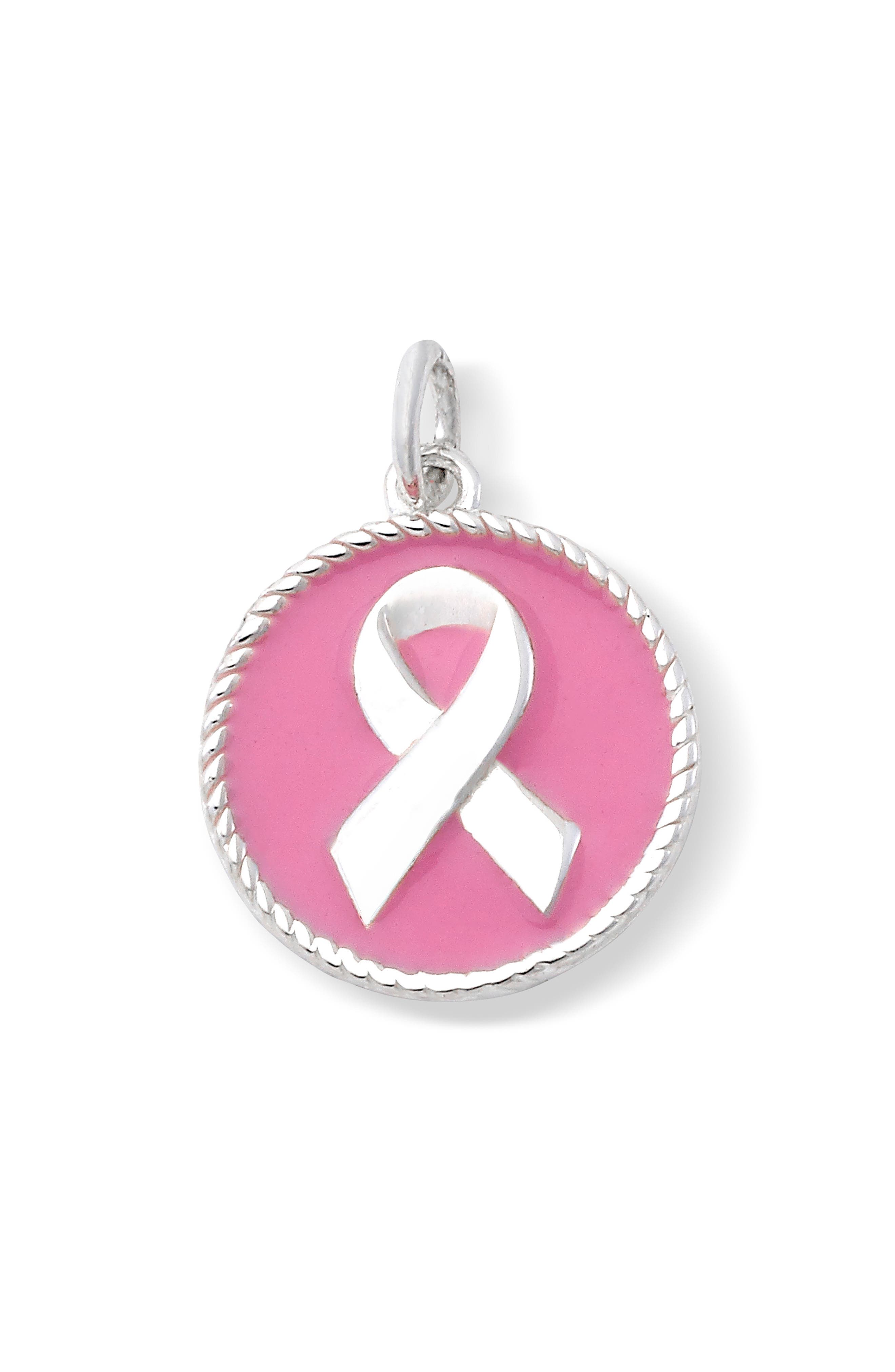 Sterling Silver & Enamel Awareness Ribbon Pendant