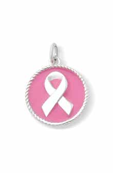 Sterling Silver & Enamel Awareness Ribbon Pendant