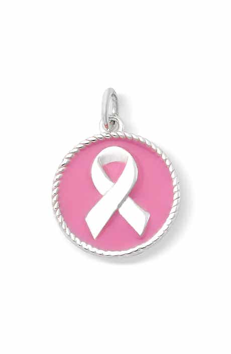 Sterling Silver & Enamel Awareness Ribbon Pendant