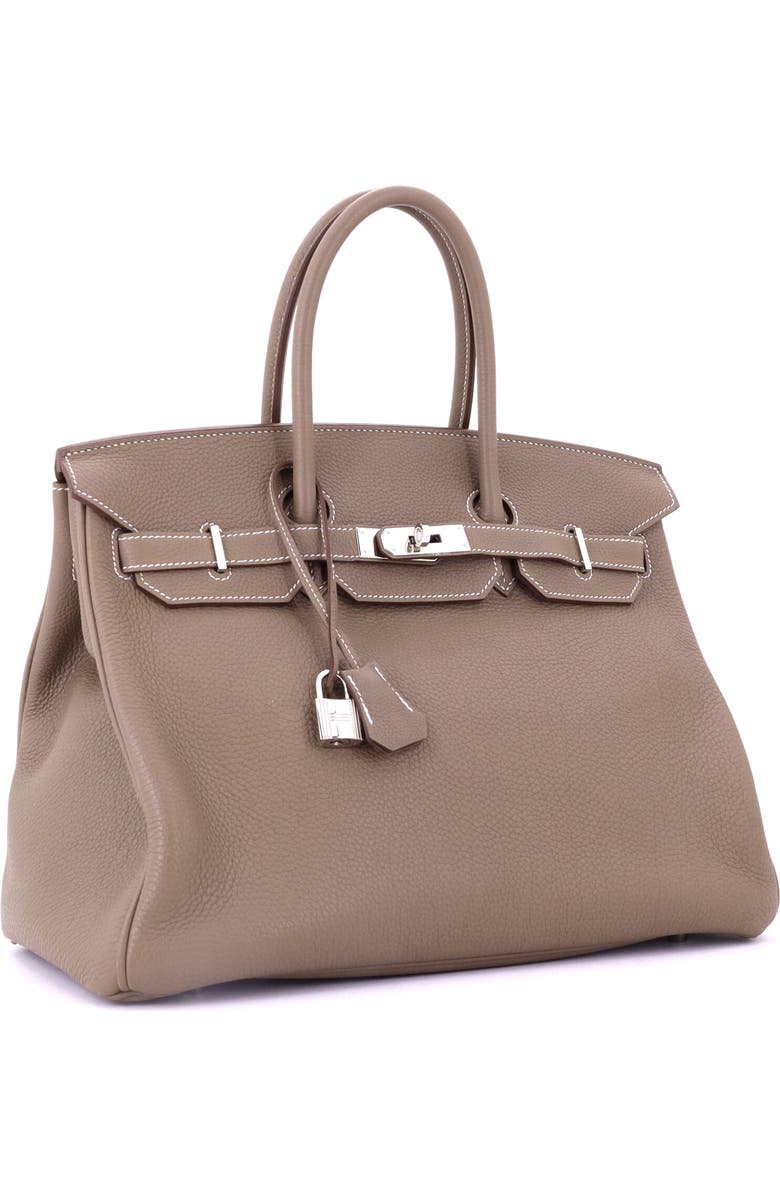 Pre-Owned Hermes Birkin Handbag Grey Togo with Palladium Hardware 35, Alternate, color,