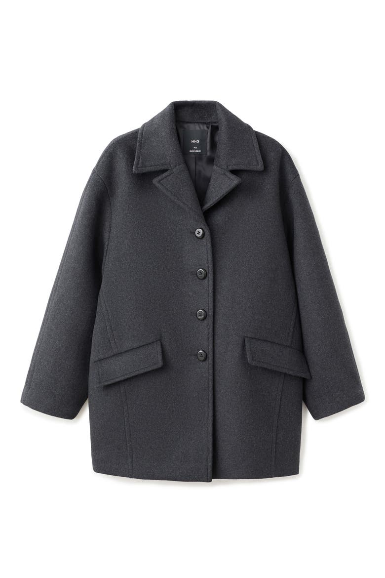 Wool Blend Coat, Alternate, color, GREY