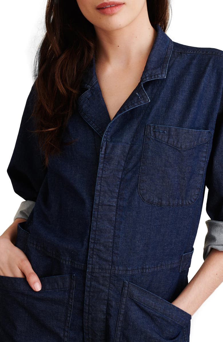 Alex Mill Long Sleeve Chambray Jumpsuit, Alternate, color,