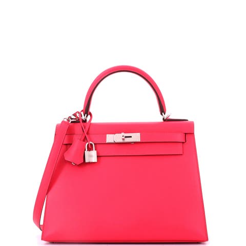 Kelly Handbag Pink Madame with Palladium Hardware 28