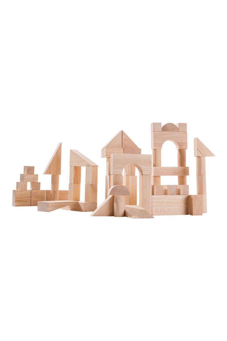 50-Piece Block Playset, Main, color, BROWN