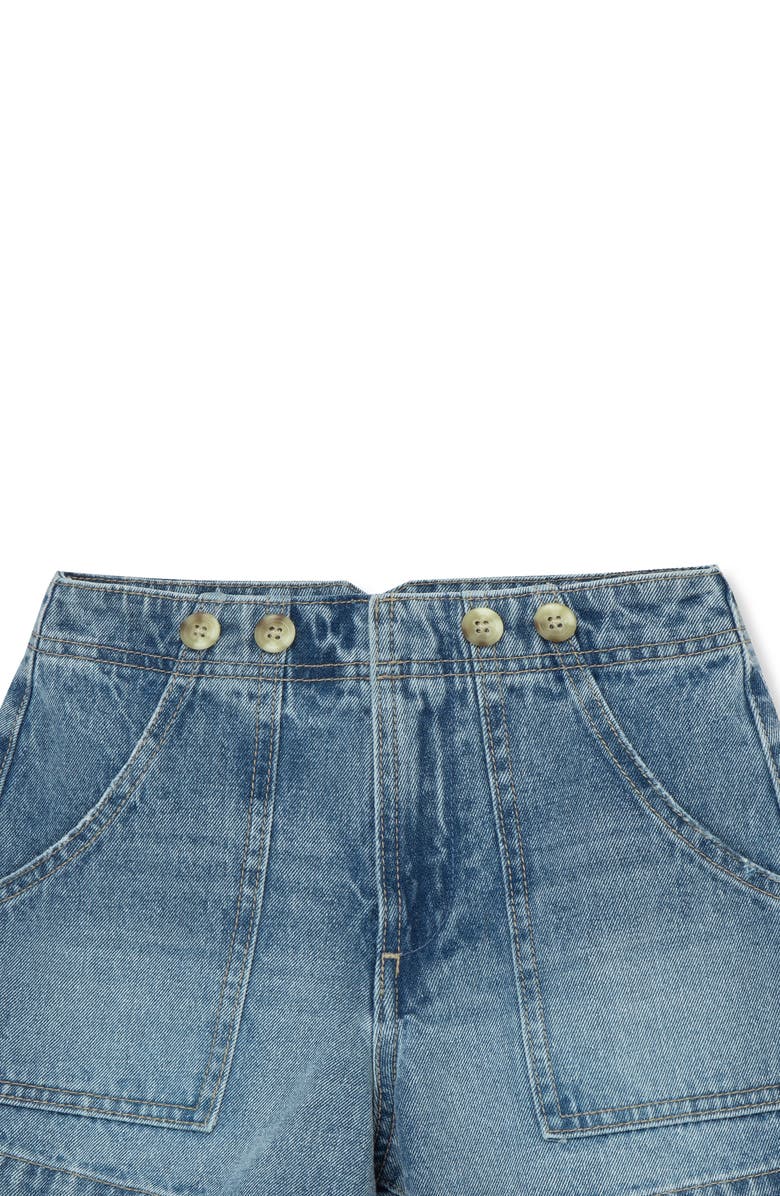 Habitual Kids Kids' Button Detail Denim Shorts, Alternate, color, Denim