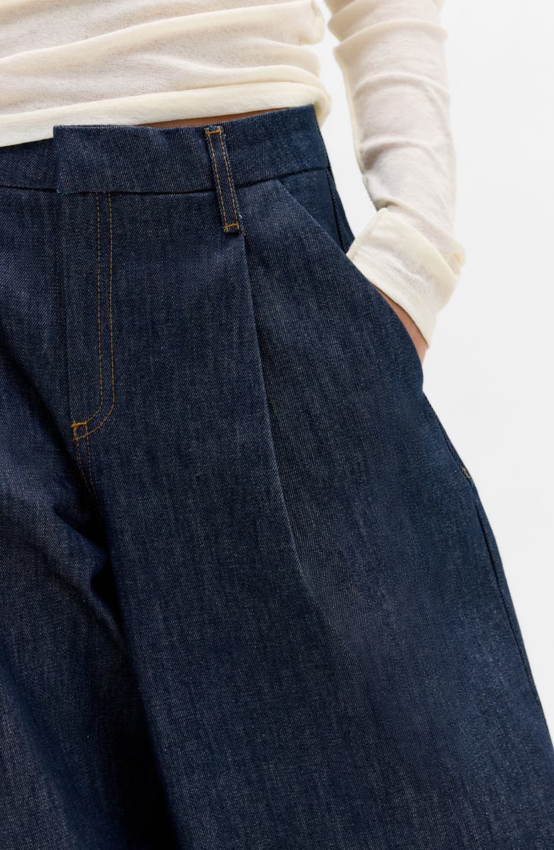 BDG Urban Outfitters Ray Pleated Wide Leg Denim Chinos, Alternate, color, Blue