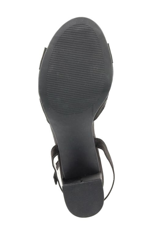 David Tate Cocktail Ankle Strap Sandal In Black Satin