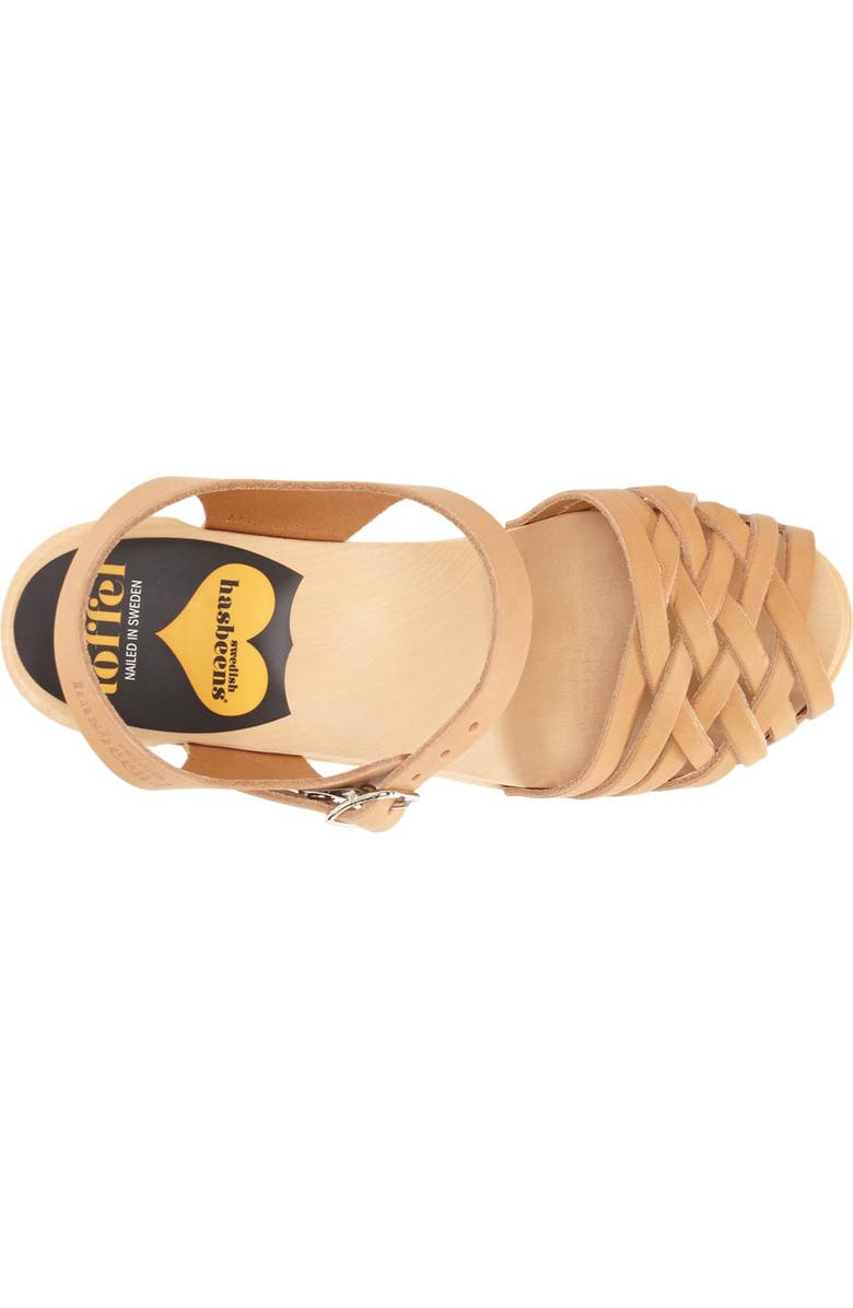 Swedish Hasbeens 'Braided Sky High' Ankle Strap Sandal, Alternate, color,