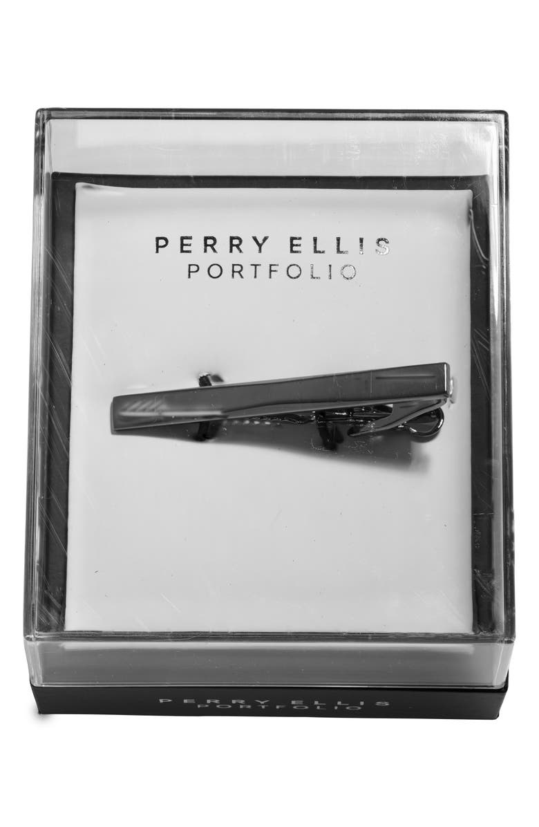 Perry Ellis Hump Tie Bar, Main, color, Gun Metal