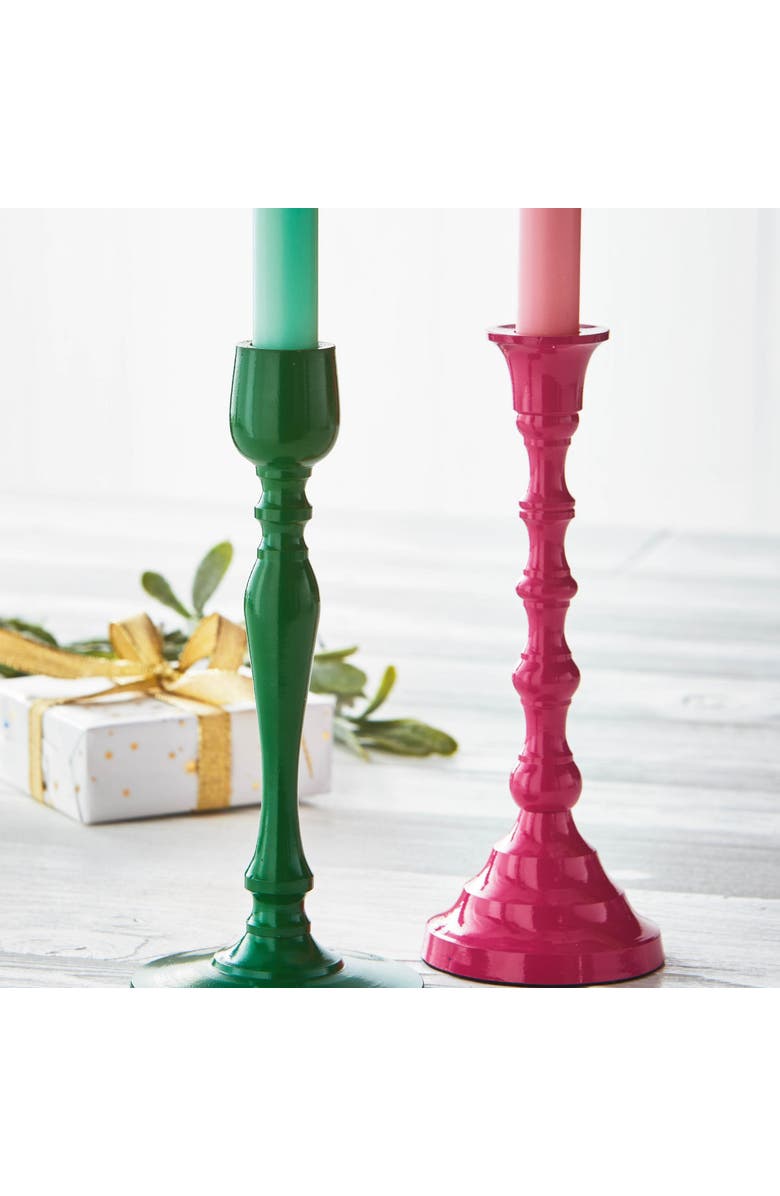 tag Zahra Hot Pink Taper Candle Holder Stylish Home Decor, Alternate, color, Pink