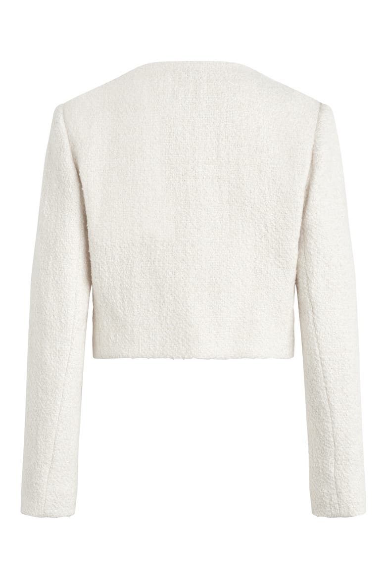 The Emily Bouclé Crop Jacket, Alternate, color, WHITE BOUCLE