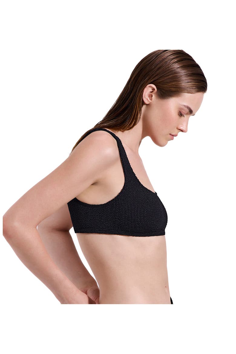 Tulum Square Neck Bikini Top, Alternate, color, Black