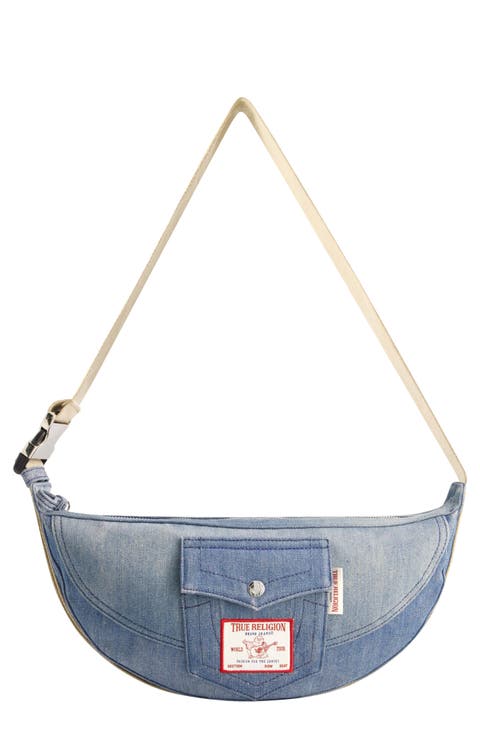 Washed Denim Hobo Bag