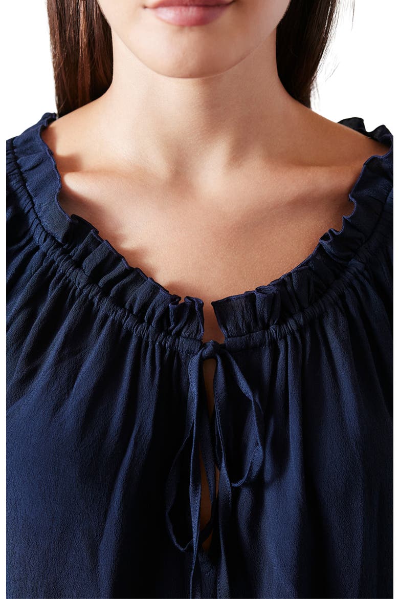 Solid Esme Long Sleeve Top, Alternate, color, Midnight Navy