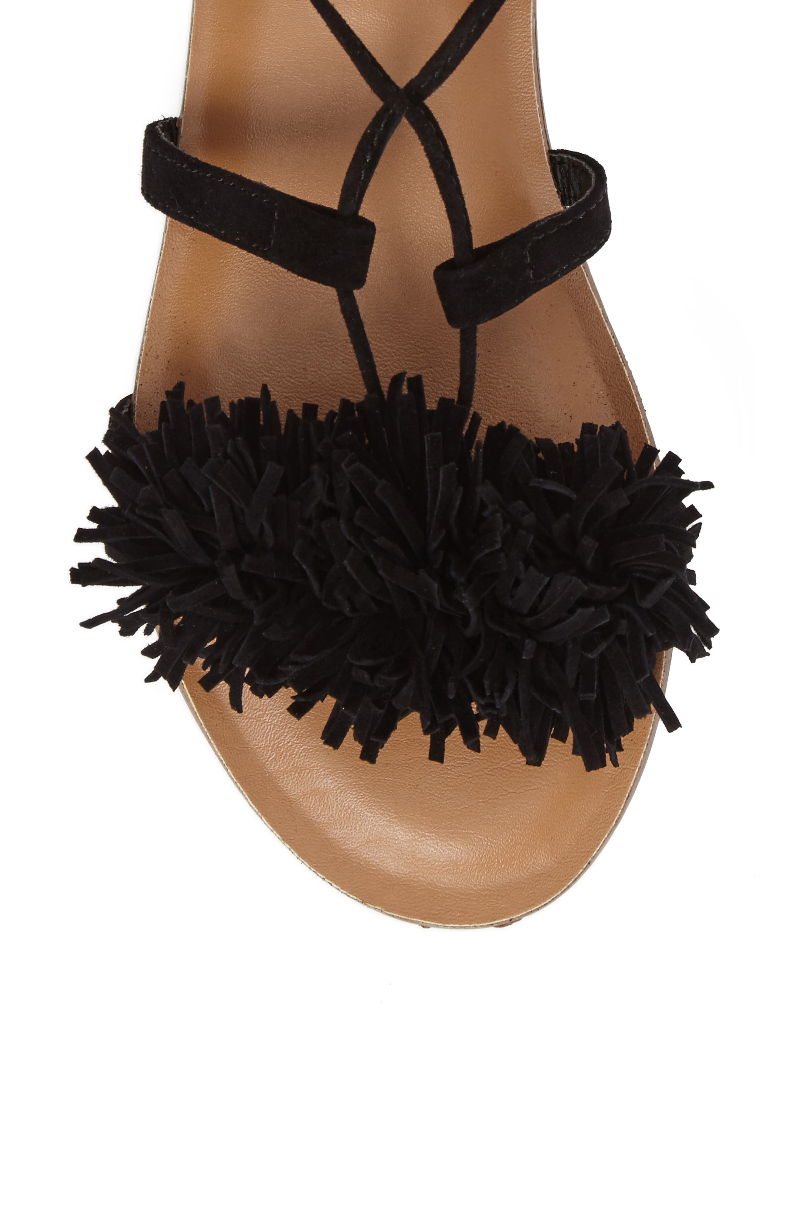 Swizzle Lace-Up Sandal, Alternate, color, BLACK SUEDE