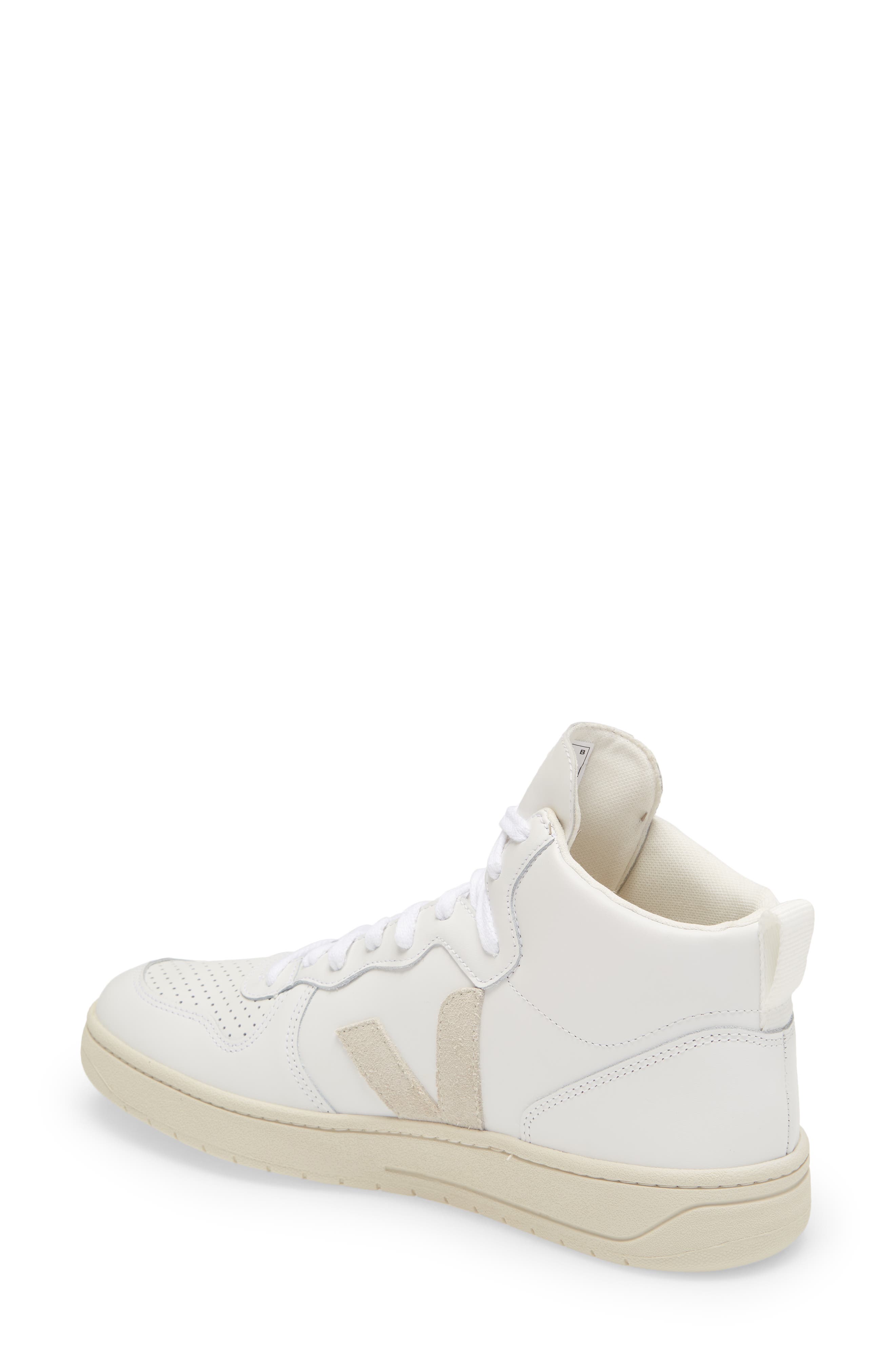 Veja V-15 High Top Sneaker, Alternate, color, Extra White
