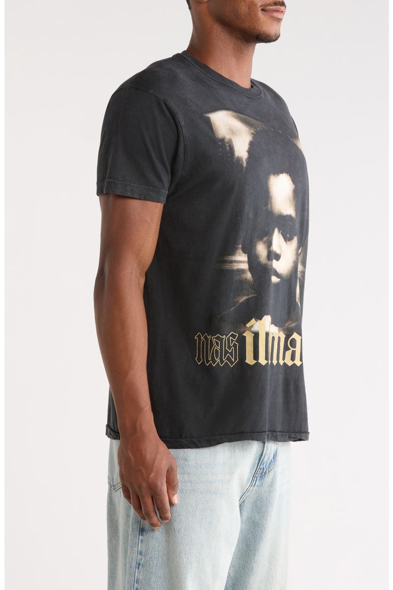 Nas Illmatic Cotton Graphic T-Shirt, Alternate, color, AGED BLACK