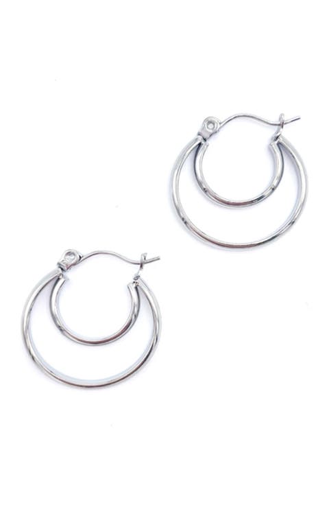 Crescent Midi Hoop Earrings