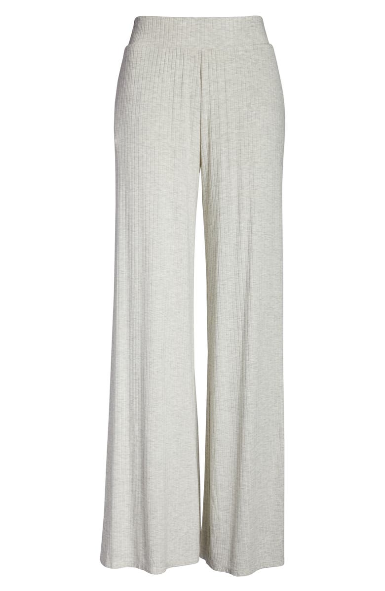 Socialite Rib Wide Leg Lounge Pants, Alternate, color,