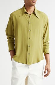 AMI PARIS Crêpe de Chine Button-Up Shirt
