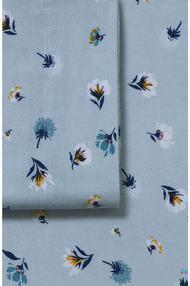 Floryn Cotton Flannel Sheet Set, Alternate, color, LIGHT BLUE