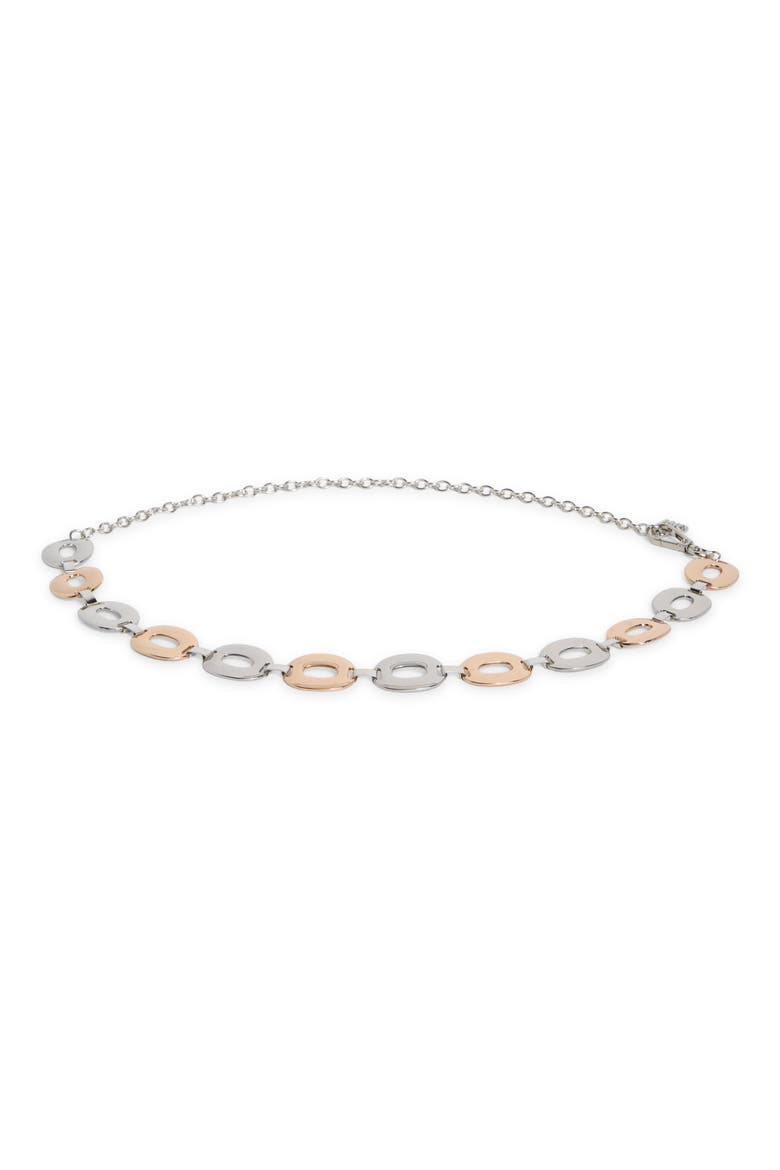 Oval Link Chain Belt, Main, color, TWO TONE