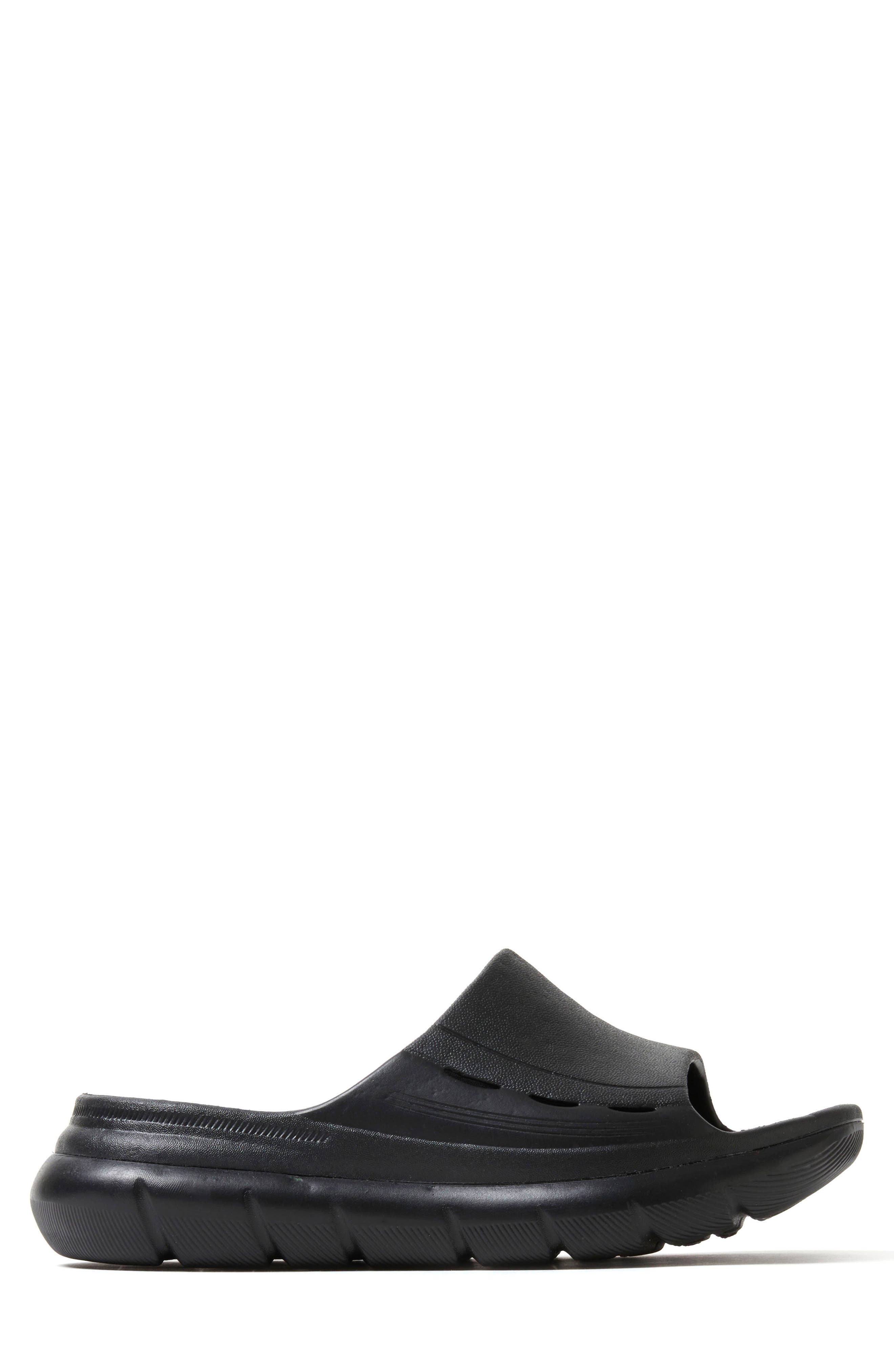DEARFOAMS Powell Slide Sandal, Alternate, color, Black