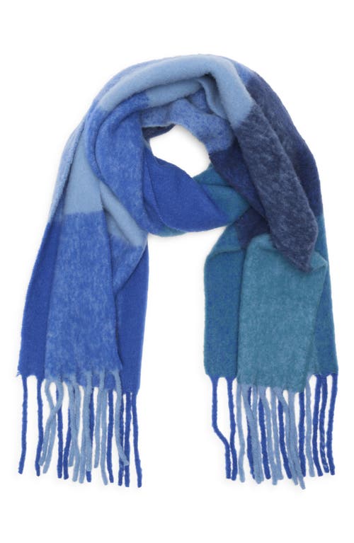 Nordstrom Wool & Alpaca Blend Fringe Scarf In Blue