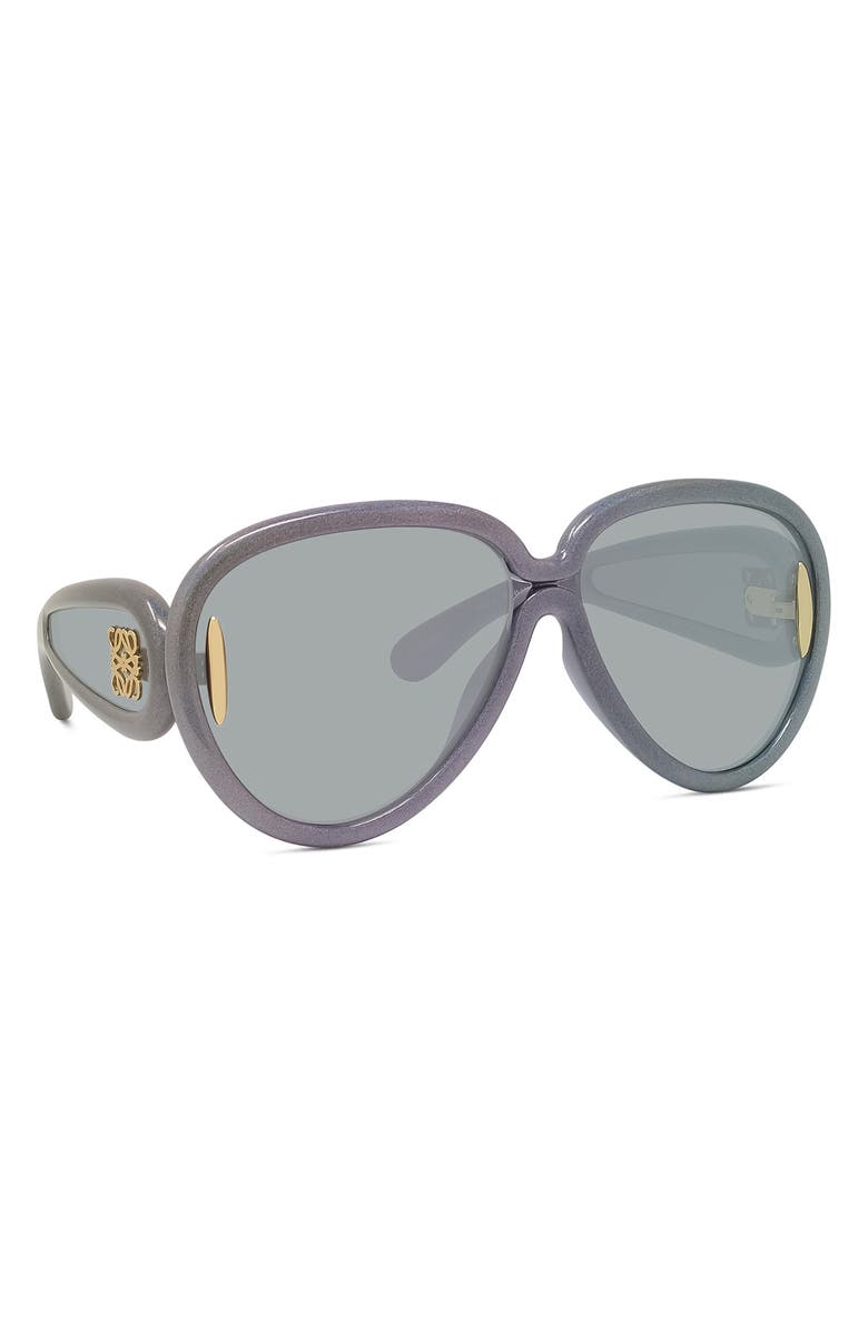 Loewe Anagram 65mm Oversize Pilot Mask Sunglasses, Alternate, color,