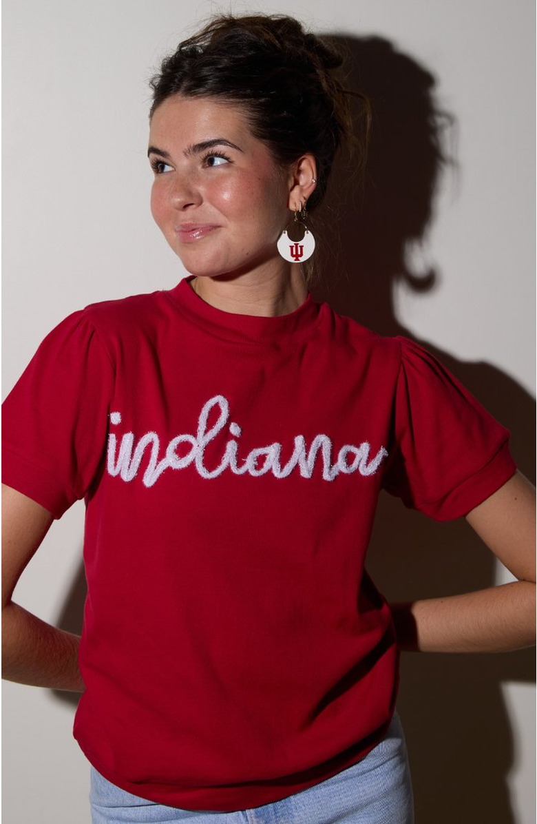 Nickel & Suede University Ninas Earrings, Alternate, color, Iu White / Gold