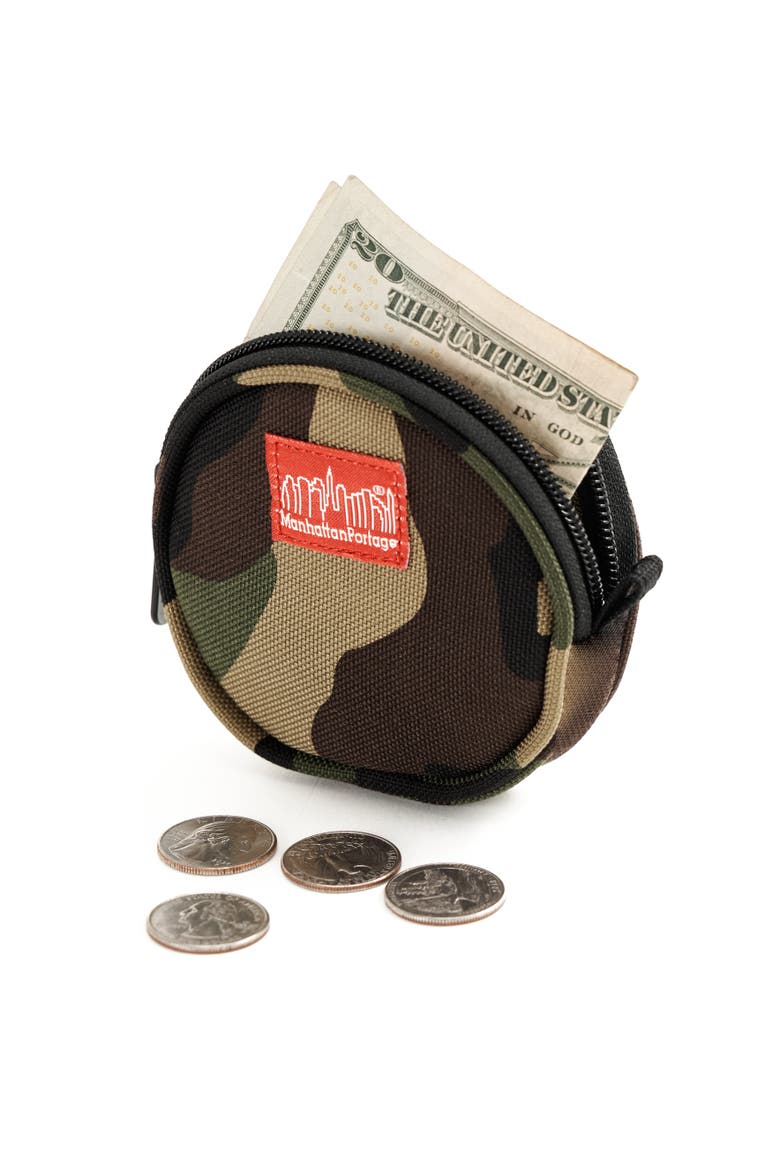 Ellington Circle Coin Purse, Alternate, color, Camouflage