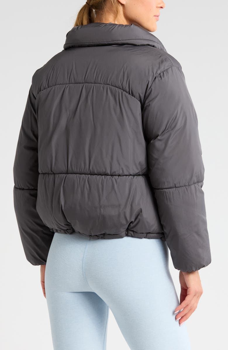 Zella Cozy Cocoon Puffer Jacket, Alternate, color, Grey Forged