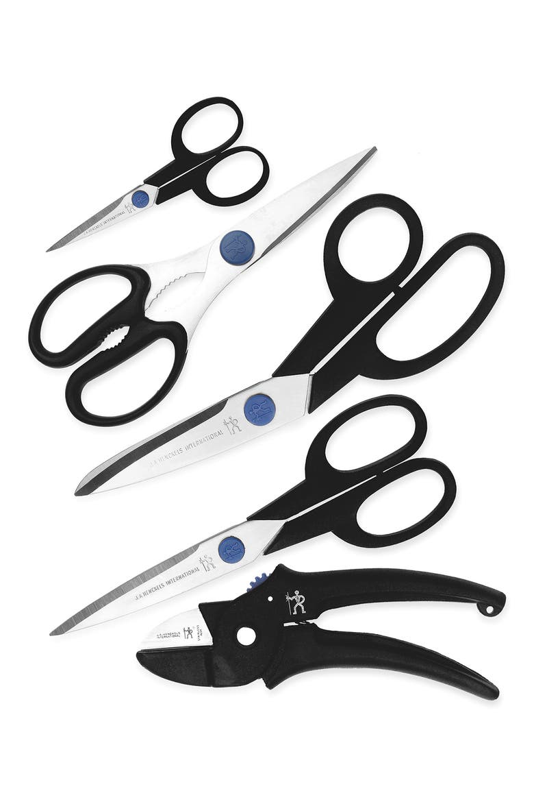 5-Piece Scissors Set, Main, color, BLACK