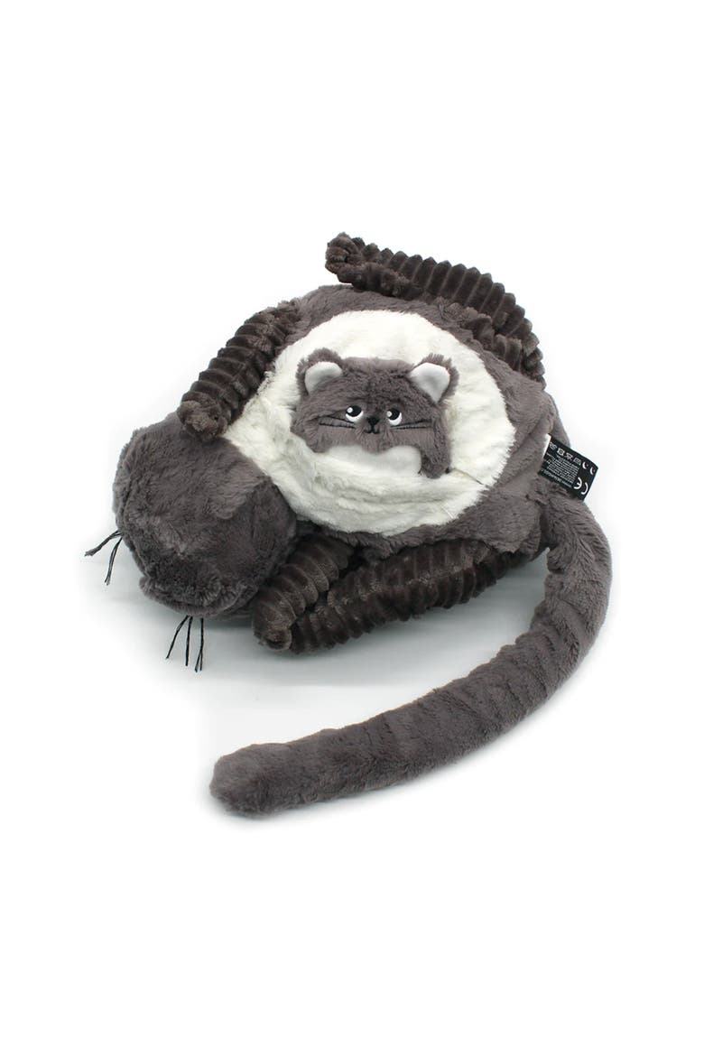 Cat Mom & Her Baby - Secret Keeper Plush Toy, Eco-Friendly, Soft & Washable, Alternate, color, Grey