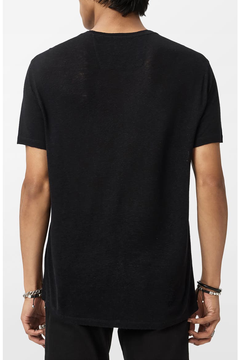 Embroidered Crewneck T-Shirt, Alternate, color, BLACK