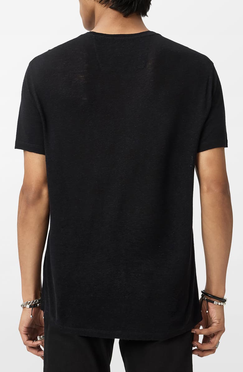 John Varvatos Embroidered Crewneck T-Shirt, Alternate, color, Black