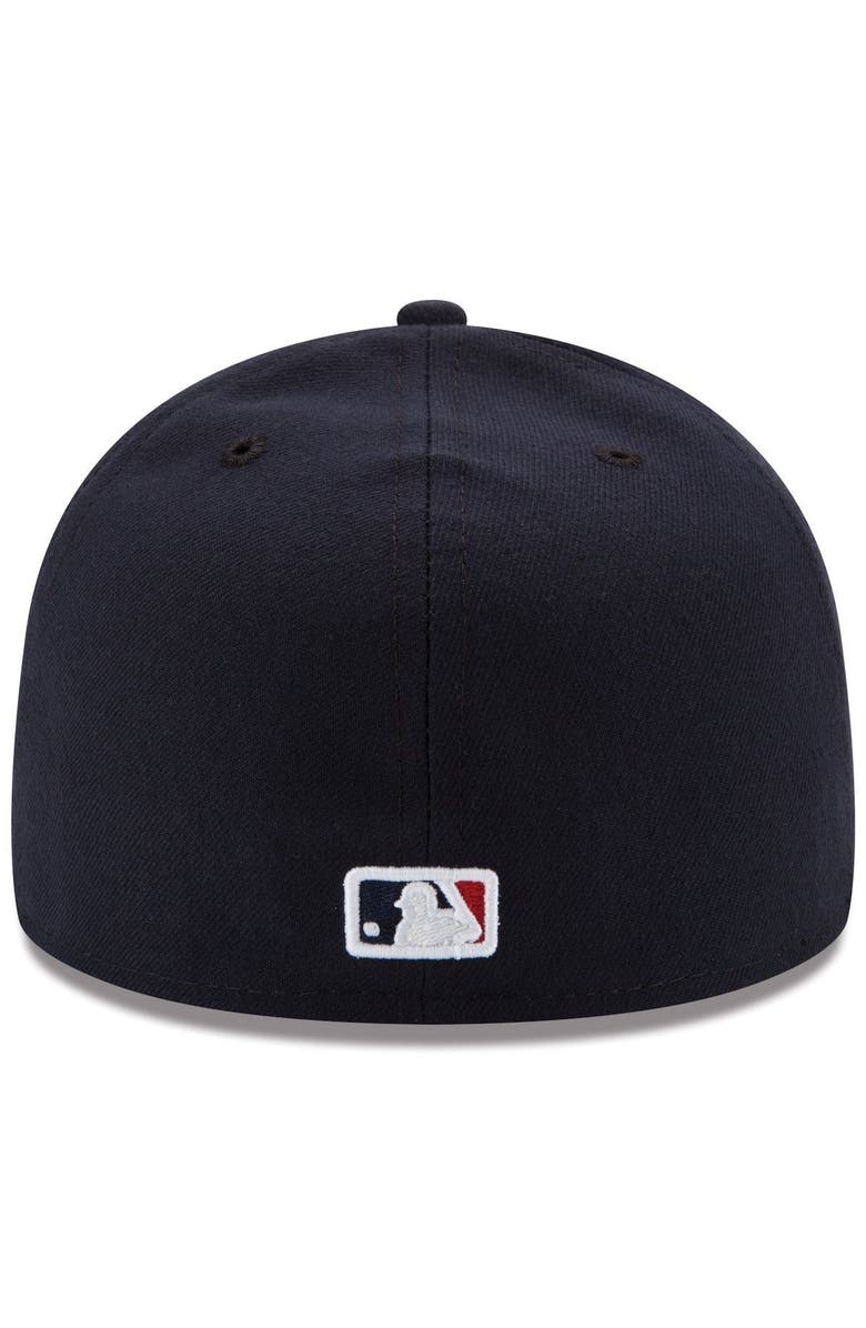 New Era Men's New Era Navy Atlanta Braves Road Authentic Collection On-Field 59FIFTY Fitted Hat, Alternate, color,